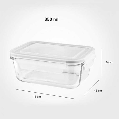 ست ظرف شیشه ای مستطیل لیمون 1806