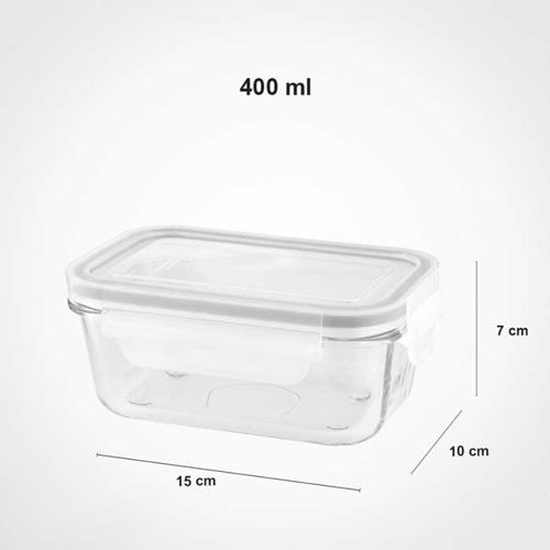 ست ظرف شیشه ای مستطیل لیمون 1806