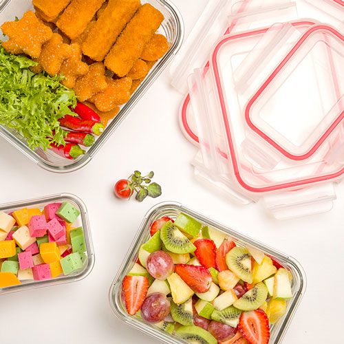 ست ظرف شیشه ای مستطیل لیمون 1806