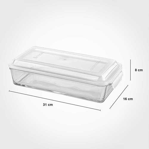 ظرف شیشه ای مستطیل 1.4 لیتر لیمون 2050