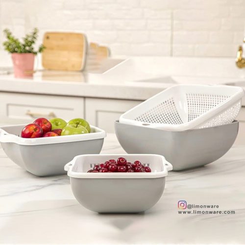 ست آبکش لگن 6 پارچه لیمون کد 2067