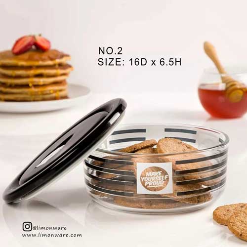 ست ظرف شیشه ای وکیومی تاریخ دار چاپدار لیمون 2074
