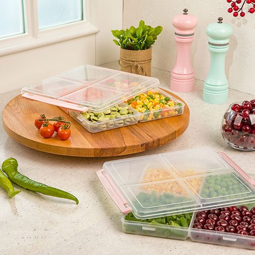 ظرف فریزری چهار خانه بزرگ لیمون 228