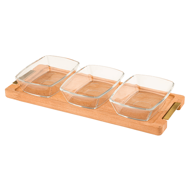 اردو خوری مستطیل پایه چوبی 3 عددی بزرگ لیمون 2252 24 2252 2 1
