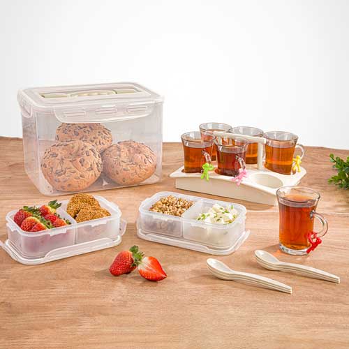 سرویس چای و صبحانه خوری 6 نفره مسافرتی لیمون 430