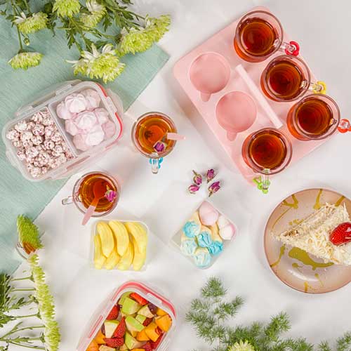 سرویس چای و صبحانه خوری 6 نفره مسافرتی لیمون 430