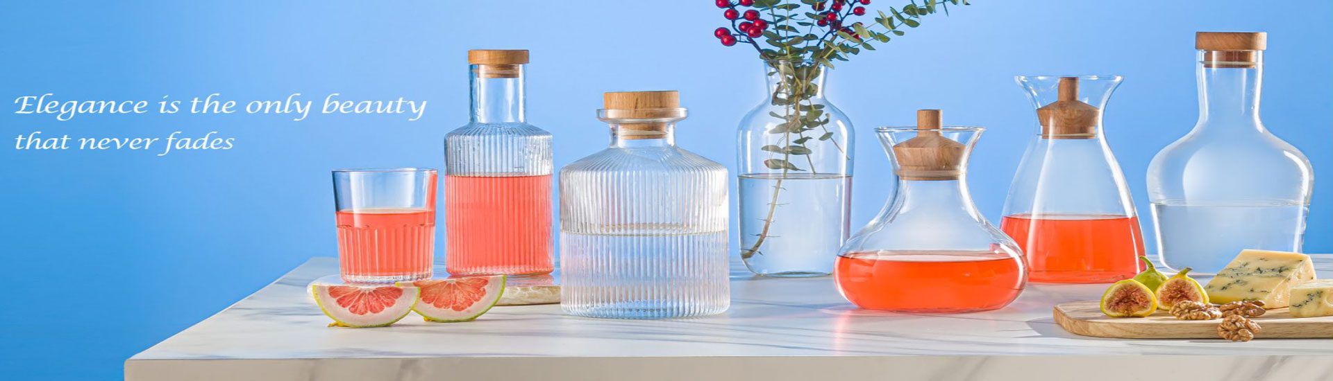 بنر بطری های درب چوبی لیمون